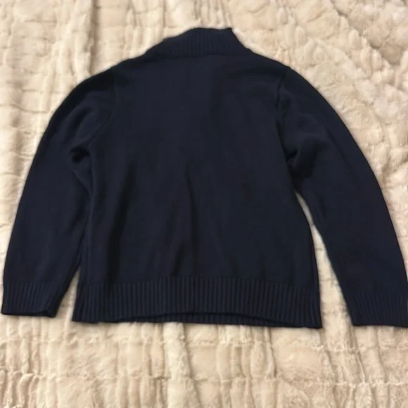 Half zip pullover sweater, Navy, 8T - Picture 2 of 3